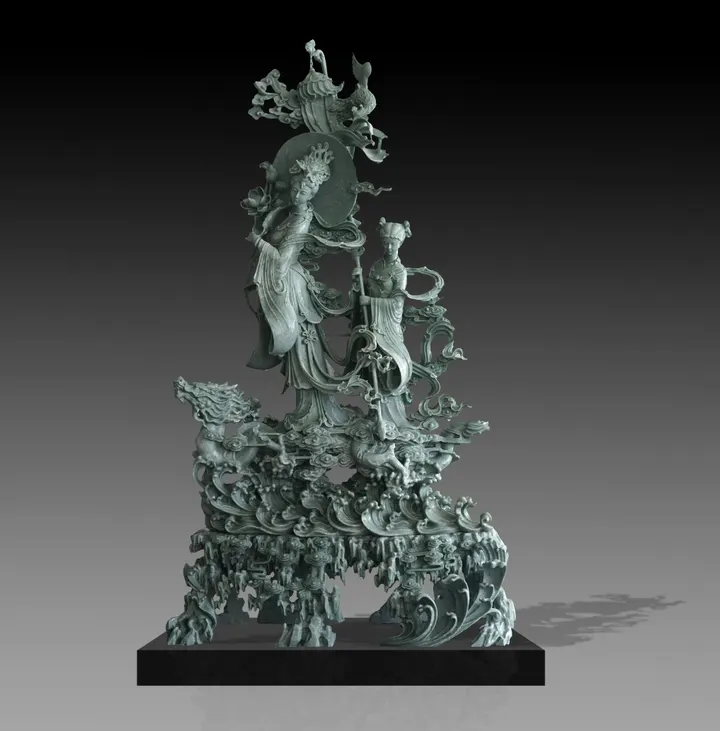 洛神出游·高英坡大师艺术作品